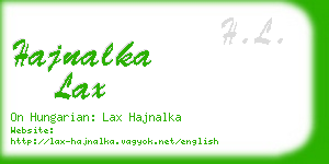 hajnalka lax business card